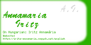 annamaria iritz business card